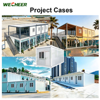 Wecheer – Maison conteneur en acier préfabriquée en kit de 20 pieds, maisons conteneurs en kit de taille personnalisée pour écoles modulaires
