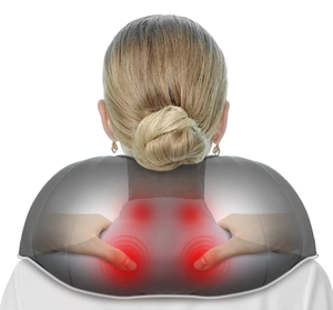 Masajeador Shiatsu de hombros y cuello trasero con calor, masajeador de cuello para el hogar, oficina, coche, uso, masajeador de cuello eléctrico inteligente - Product Image 3