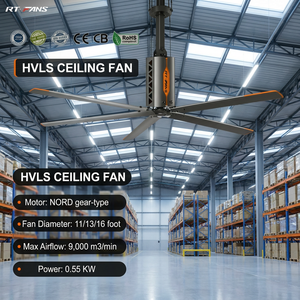 Ventilateur industriel RTFANS pour événements, autres applications de ventilation, ventilateurs de plafond HVLS de grande taille, options de taille pour atelier, 3,3 / 4,0 / 4,7 mètres, options de tension - Product Image 4