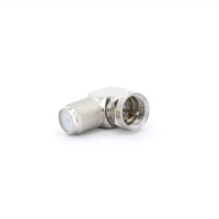 Conector de cable coaxial RG6/RG59 F Adaptadores y conectores RF Conector de ángulo recto macho a hembra F