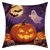 Housse de coussin d'Halloween, nouvelle collection, très populaire, en lin, drôle et décorative pour canapé