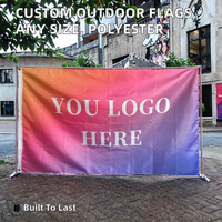 Drapeaux publicitaires triangulaires imperméables en polyester 100% imprimés numériquement, personnalisés, 3x5 pieds, bannière, logo, drapeau musical