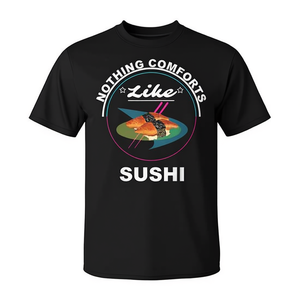 Camiseta para amantes del sushi, diseño de comida japonesa, comida reconfortante, talla unisex para adultos - Product Image 2