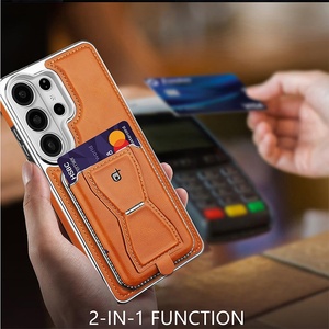 Funda de Teléfono Tipo Cartera de Cuero PU Magnética con Acabado Elegante para Samsung S26 S23 S24 S25 Ultra con Ranuras para Tarjetas, Soporte y Protección Antigolpes - Product Image 3