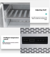 Refroidisseur à salade en acier inoxydable à température unique pour restaurants et supermarchés Présentoir alimentaire Unité de stockage pour usage en magasin