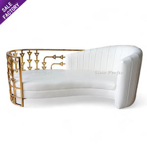 Nouveau style de décoration de mariage, mobilier d'intérieur, événements, canapé pour la mariée et le marié, canapé en acier inoxydable, ensemble de canapés pour fête, hôtel - Product Image 4