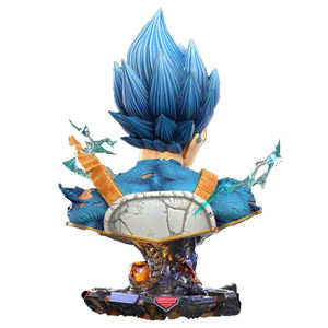 Precio de Fábrica MUSI, Busto de Vegeta 1/1, Figura de Anime Colorida en Fibra de Vidrio y Resina, Directamente del Fabricante - Product Image 4