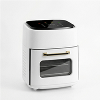 Freidora de Aire Digital Eléctrica de 12L, Gran Capacidad, Cocina sin Aceite, Acero Inoxidable, Multifunción, Control Táctil, Protección contra Sobrecalentamiento