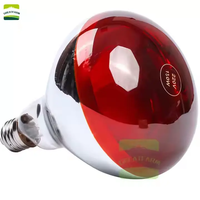 Lampe chauffante infrarouge rouge transparente de 250 W pour poussins et volailles, idéale pour l'élevage en ferme