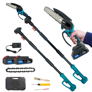 Kit Complet 3 en 1 : <span class=keywords><strong>Tronçonneuse</strong></span>, Cisaille et Ébrancheur Électriques Sans Fil <span class=keywords><strong>à</strong></span> Batterie, avec <span class=keywords><strong>Perche</strong></span> Télescopique Extensible - Product Image 1