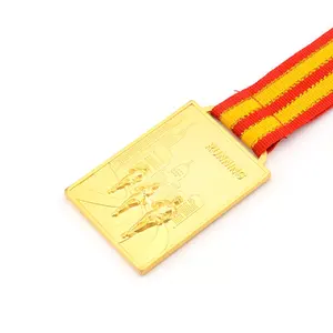 产品市场运动金属金锌合金奖牌丝带运动纪念品金属奖牌