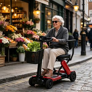 Air Travel Friendly 26kg Foldable <b>Mobility</b> <b>Scooter</b> with Dynamic Controller Lightweight <b>Scooter</b> for Elderly Outdoor Use - Product Image 1
