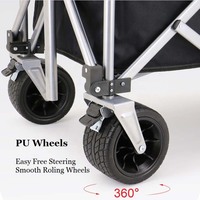Chariot pliable à quatre roues en acier OEM pour le camping et le stockage en extérieur