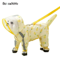 Imperméable pour chien, personnalisable avec logo, réfléchissant, compatible laisse, ajustable, petit modèle, vente en gros