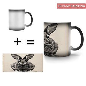 Frosted Black Matte <b>Ceramic</b> <b>Mug</b> 11oz Heat Activated Daily Drinking Cup - Product Image 4