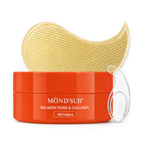 Patchs en gel de collagène PDRN de saumon personnalisés, masque réparateur anti-rides pour le contour des yeux, patch hydrogel raffermissant aux peptides, marque privée