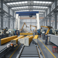 Grue à portique à double poutre en caoutchouc pour entrepôt, extérieur et intérieur, 15 tonnes, 16 tonnes, 20 tonnes, générateur diesel