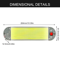 Lampe de lecture intérieure pour voiture et camion 9-90V 108SMD COB LIGHT, éclairage de plafond haute luminosité pour fourgonnette, 12V-24V