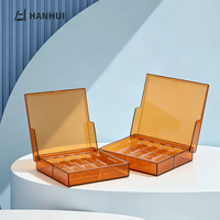 Boîtes de rangement portables en plastique PS transparent marron de haute qualité, anti-lumière, taille personnalisable, pour liquides, pilules, ampoules hospitalières