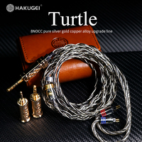 Kabel Pengganti Headset Koaksial 3.5Mm Berlapis Perak Kombinasi 2-Pin Tembaga Isolasi Transparan DIY Speaker Monitor