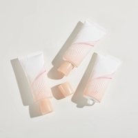 Emballage personnalisé en tube plastique ovale pour cosmétiques avec bouchon à vis rond unique en forme de bol pour crème isolante, émulsion, crème pour les mains, crème solaire