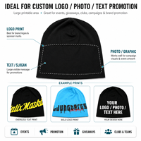 Gorro de Jersey Elástico con Logotipo Personalizado de Algodón Orgánico, Gorro Holgado Unisex para Bebés, Mujeres y Hombres