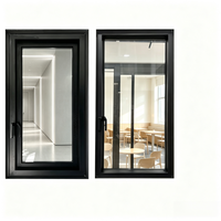 Fenêtre à battant intérieur en alliage d'aluminium à rupture de pont thermique, à double vitrage, isolante thermique et phonique, pour projets hôteliers
