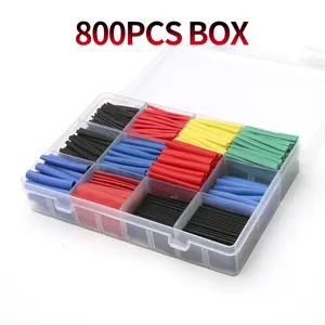 XINGHE 800pcs/box Thin Wall Tube Assortment Automotive Heat Shrink Tube OEM full size heat shrink tube/PE heat shrinkable sleeve