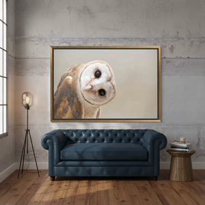 Printed <b>Canvas</b> Artwork: Elegant Owl Graphic Design for Loft Decor,GOLD <b>FRAMED</b> <b>CANVAS</b> - Product Image 3