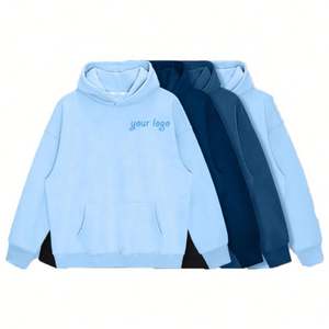 Streetwear 100% coton sweat à capuche surdimensionné décontracté vierge sweat à capuche personnalisé hommes Logo sweats à capuche - Product Image 3