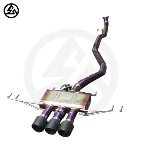 Tubo de escape de titanio CSZ con silenciador de valor de salida central de tres puntas Catback Compatible con <span class=keywords><strong>Honda</strong></span> <span class=keywords><strong>Civic</strong></span> X <span class=keywords><strong>Type</strong></span> <span class=keywords><strong>R</strong></span> <span class=keywords><strong>FK8</strong></span> 2,0 T - Product Image 3