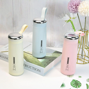 Vaso de Café de Vidrio Portátil de Gran Capacidad y Alta Estética para Mujer, Diseño Unisex para Exteriores, Vaso de Agua con Tapa y Embalaje - Product Image 2