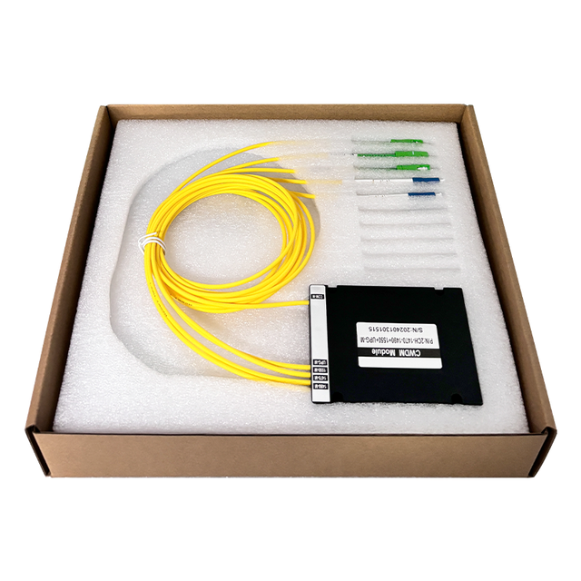2CH Cwdm ABS Box Optical Fiber Mux/Demux Module Single Duplex OADM 2 Ways 1270nm-1610nm LC SC FC Connector Wdm Fiber Box