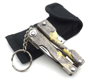 Quà tặng khuyến mãi EDC Pocket Tool Keychain Knife thép không gỉ lưỡi răng cưa Metric DIY xách tay mini đa công cụ Led đèn pin - Product Image 2