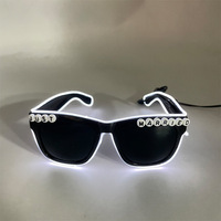 Lunettes lumineuses pour mariage, fête, lettres « Just Married », lunettes de soleil en forme de cœur