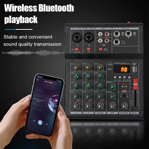 Portable 4/6 Channels Missing Console 48V Sound Card Anchor Wireless Bluetooth Recording Studio Mixer <strong>for</strong> <strong>Microphone</strong> <strong>Computer</strong> - Product Image 3