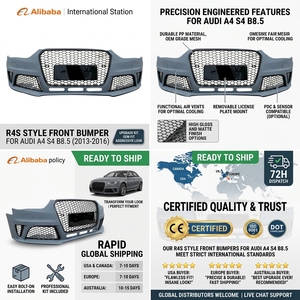 Kits de pare-chocs avant pour <span class=keywords><strong>Audi</strong></span> A4 S4 B8.5, style <span class=keywords><strong>RS4</strong></span>, avec calandre noire, pour <span class=keywords><strong>Audi</strong></span> A4 S4 B8.5 2013 2014 2015 2016 - Product Image 3
