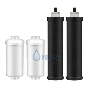 Pureza <b>Water</b> <b>Filter</b> Cartridges BB9-2 2 Black 2 White <b>Portable</b> Outdoor Purification Food Grade Replacement <b>Filters</b> - Product Image 1