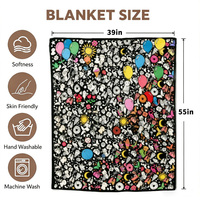 Couverture en flanelle à personnaliser en gros, à colorier soi-même, avec marqueurs pour adultes, couverture douce en peluche DIY, fabricant OEM
