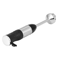 Boîtier en acier inoxydable, commandes à boutons poussoirs, mixeur à main robuste, fonction de pilonnage, capacité de 600 ml, 2 réglages de vitesse, prise EU