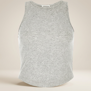 Camiseta sin mangas de punto transpirable informal para mujer, top corto deportivo - Product Image 2