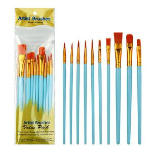 Set di 10 <span class=keywords><strong>Pennelli</strong></span> con Manico in Plastica Multicolore e Setole in Nylon <span class=keywords><strong>per</strong></span> <span class=keywords><strong>Pittura</strong></span> Acrilica, Acquerello e <span class=keywords><strong>Olio</strong></span> - Product Image 6