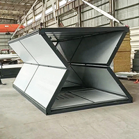 Maison préfabriquée mobile de luxe sur remorque conteneur préfabriquée de type Z prête à l'emploi en acier léger