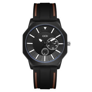 Reloj de Negocios Octogonal de Alta Gama para Hombre, Resistente al Agua, Luminoso, con Correa de Silicona, Cuarzo, Oferta Especial para las Fiestas - Product Image 1