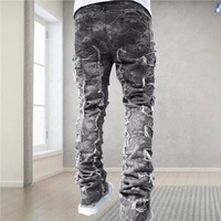 Jeans pour hommes best-sellers transfrontaliers, échantillon de petite commande personnalisée, photos et échantillons fournis, OEM