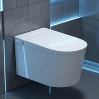 Toilette intelligente élégante et compacte, design minimaliste, toilette électronique murale intelligente pour la rénovation d'appartements modernes