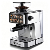 Cafetera Espresso 2 en 1 con Pantalla Táctil IMD, Bomba Italiana ULKA de 20 Bares, 51 mm, Digital, de Acero Inoxidable, con Molinillo Integrado