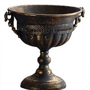 Rustic Centerpiece Metal Vase Decorative Flower Pot for Wedding,Table decor,Living - Product Image 1