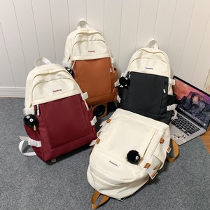 Vavebag Backpack Unisex Large Capacity Laptop Compartment School Education Summer 2023 Solid Color Zipper Closure - Product Image 4