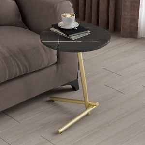 Side <strong>Table</strong> <strong>Marble</strong> Nordic Sofa Balcony Living Room Furniture Oak Coffee Bed <strong>Bedside</strong> Round Accent Gold Metal End Modern Side <strong>Table</strong> - Product Image 1